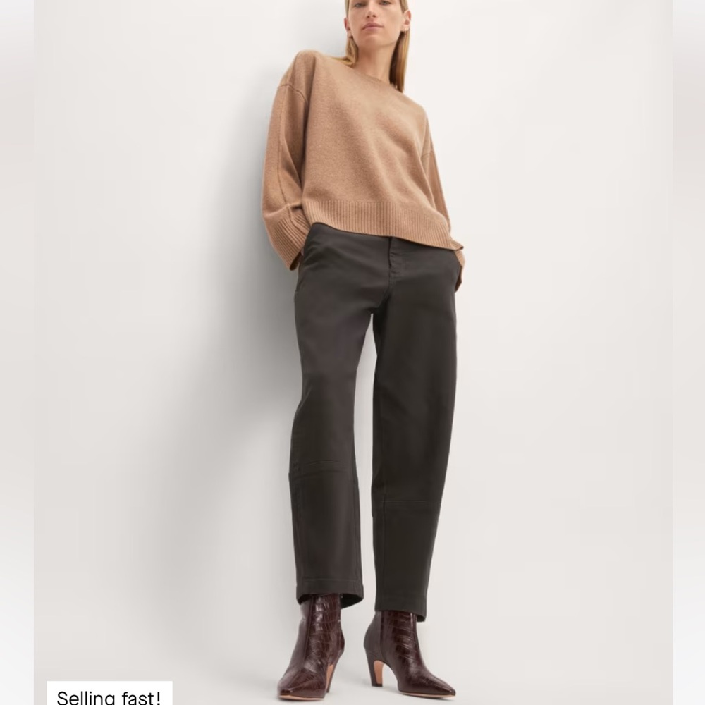 Everlane Leather Brown Crocodile Banana Heel Boot, Size 7.5.
